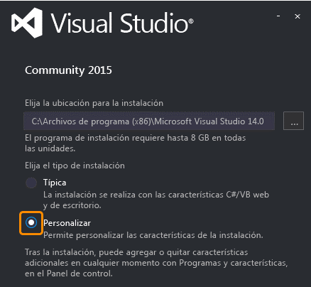 Configuración Visual Studio